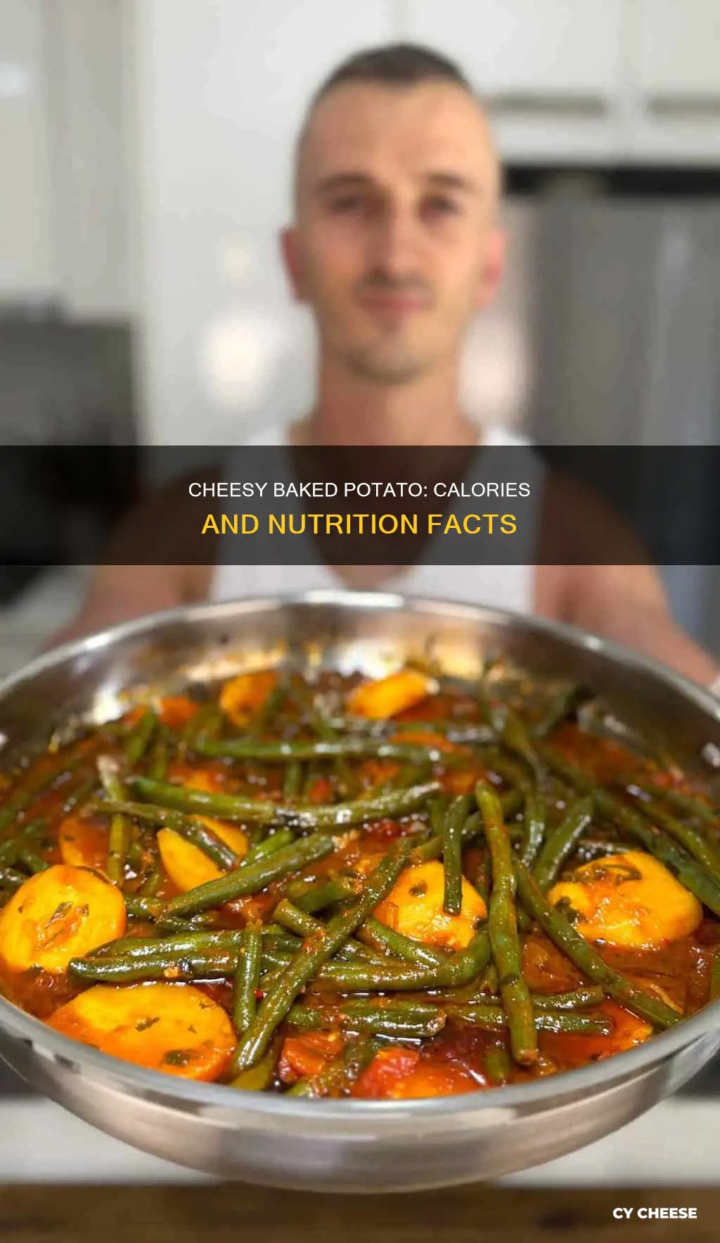 how many calories in baked potato cheese and beans