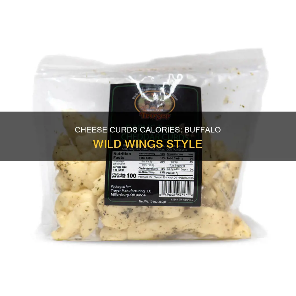 how many calories in buffalo wild wings cheese curds