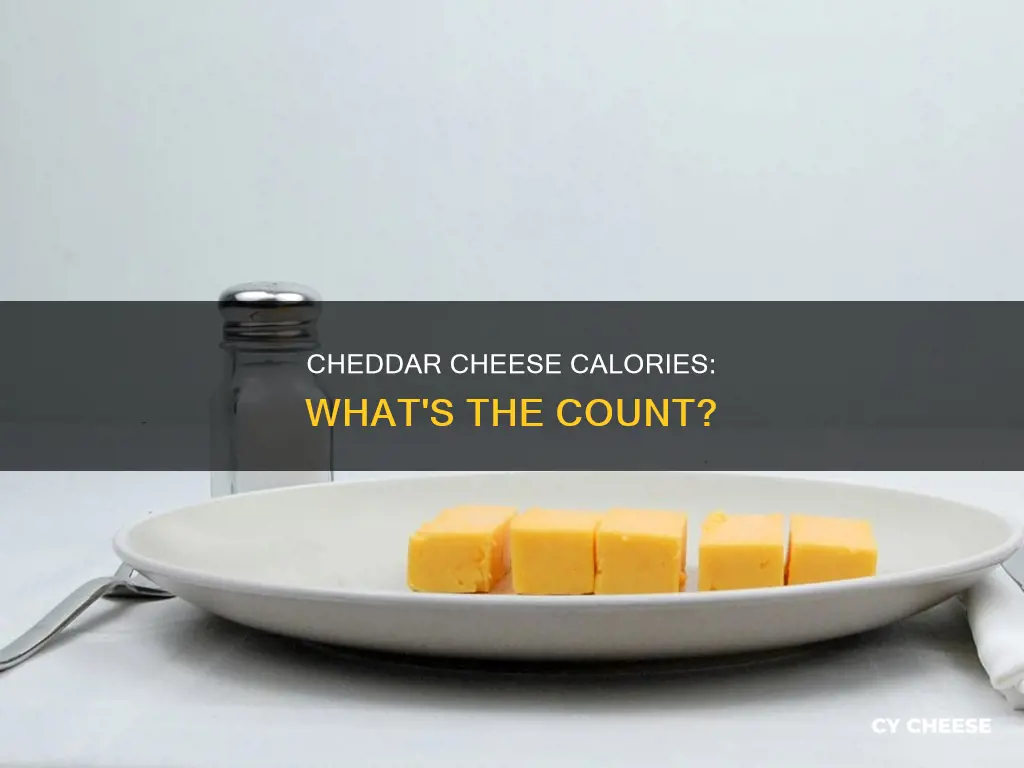 how many calories in chedder cheese