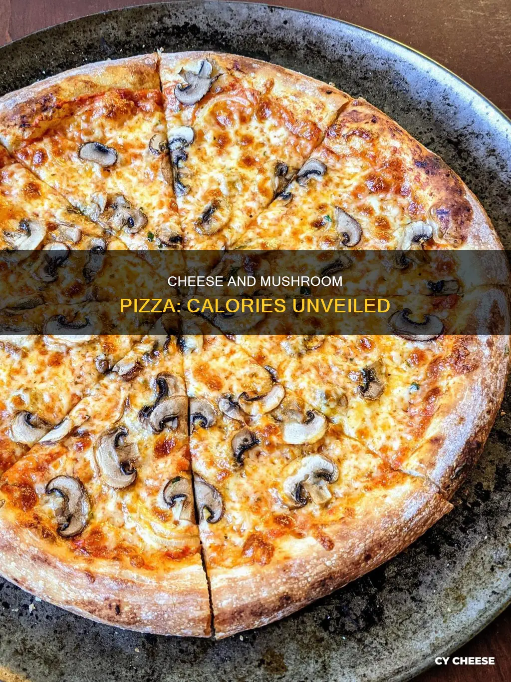 how many calories in cheese and mushroom pizza