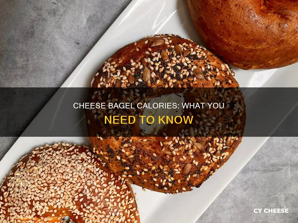 how many calories in cheese bagel