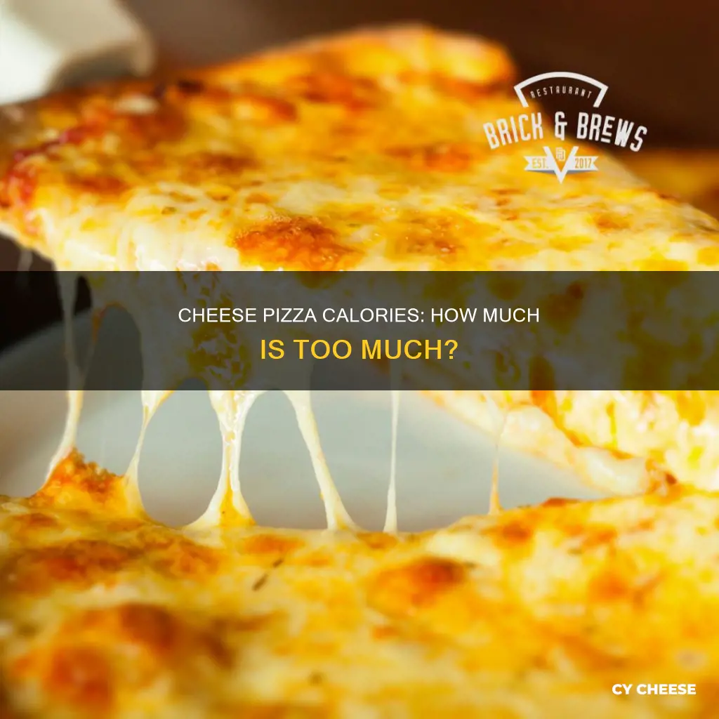 how many calories in cheese pissa