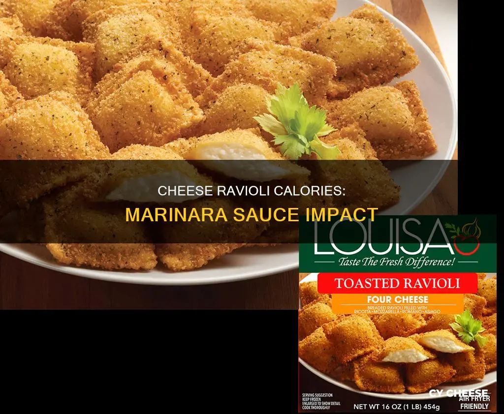 how many calories in cheese ravioli with marinara sauce