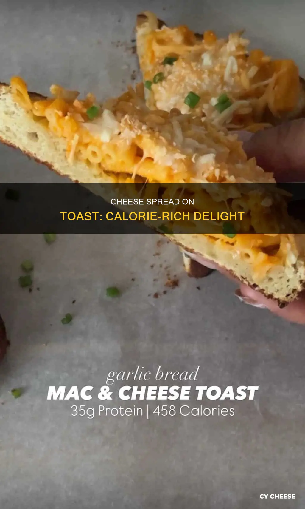how many calories in cheese spread on toast