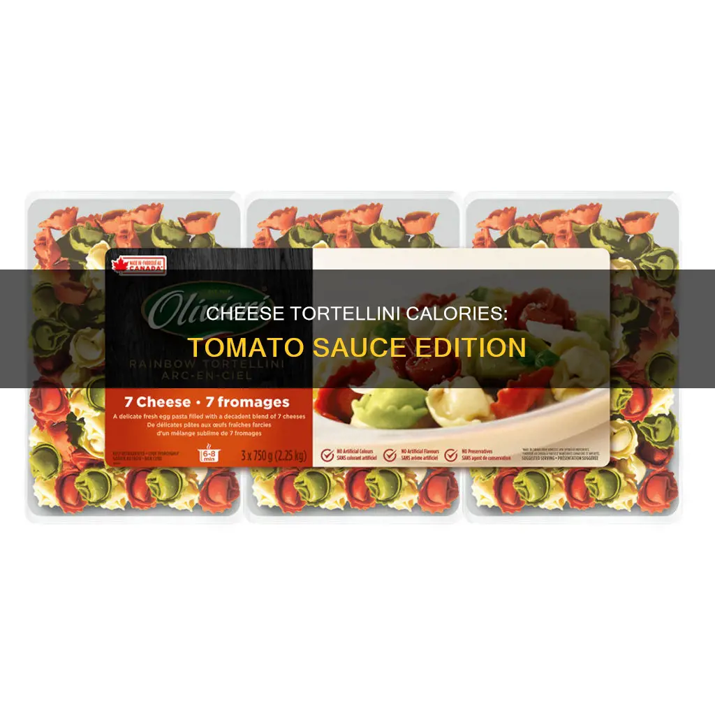 how many calories in cheese tortellini with tomato sauce