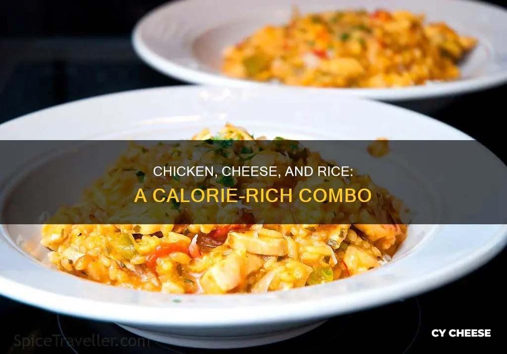 how many calories in chicken cheese and rice