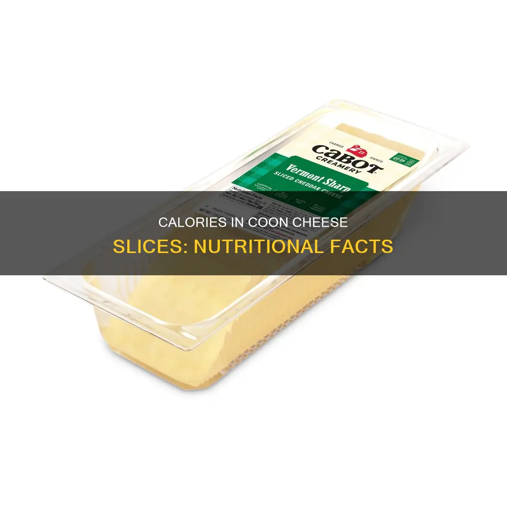 how many calories in coon cheese slices