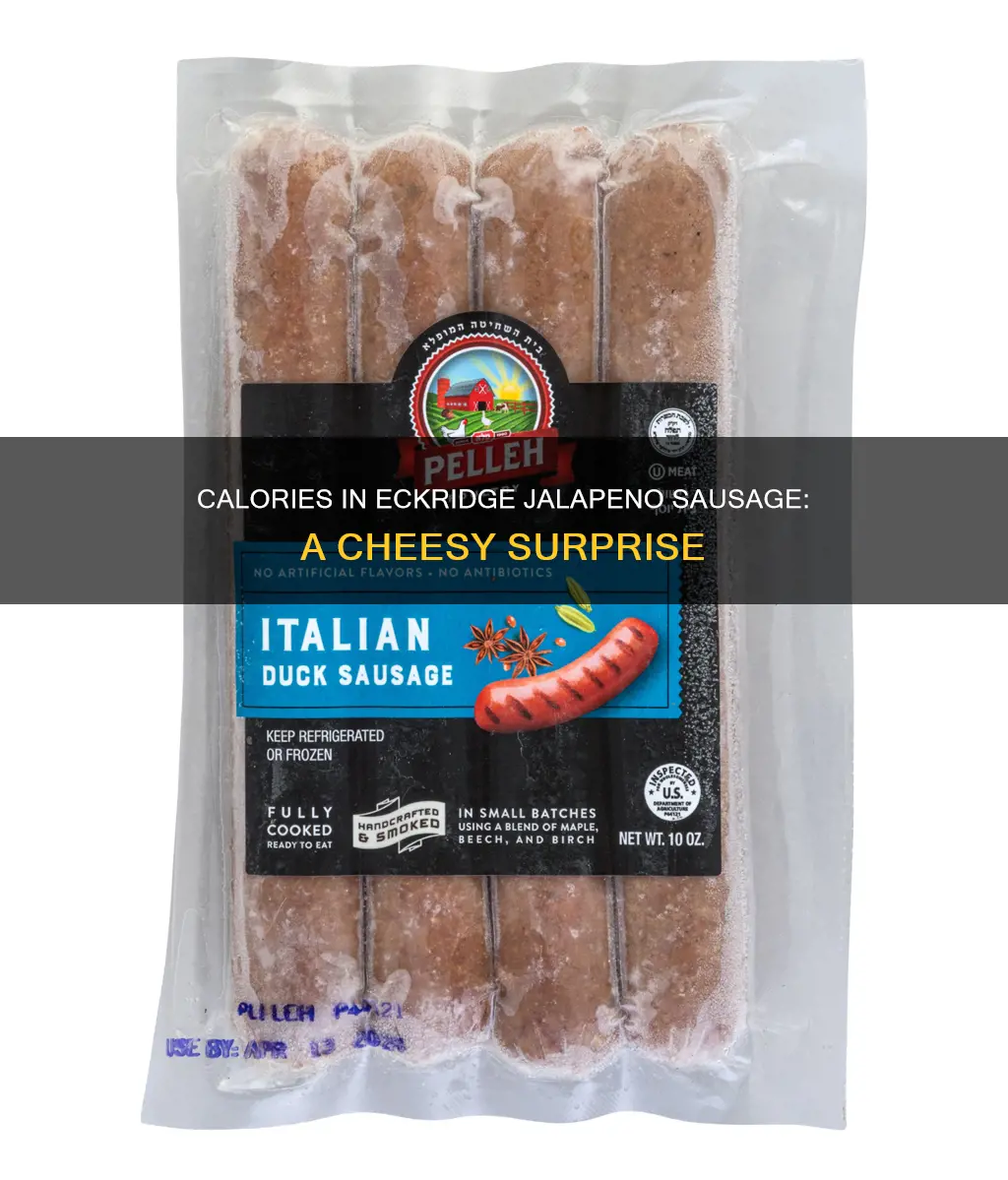 how many calories in eckridge jalapeno and cheese sausage
