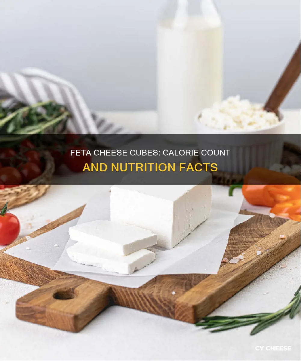 how many calories in feta cheese cubes