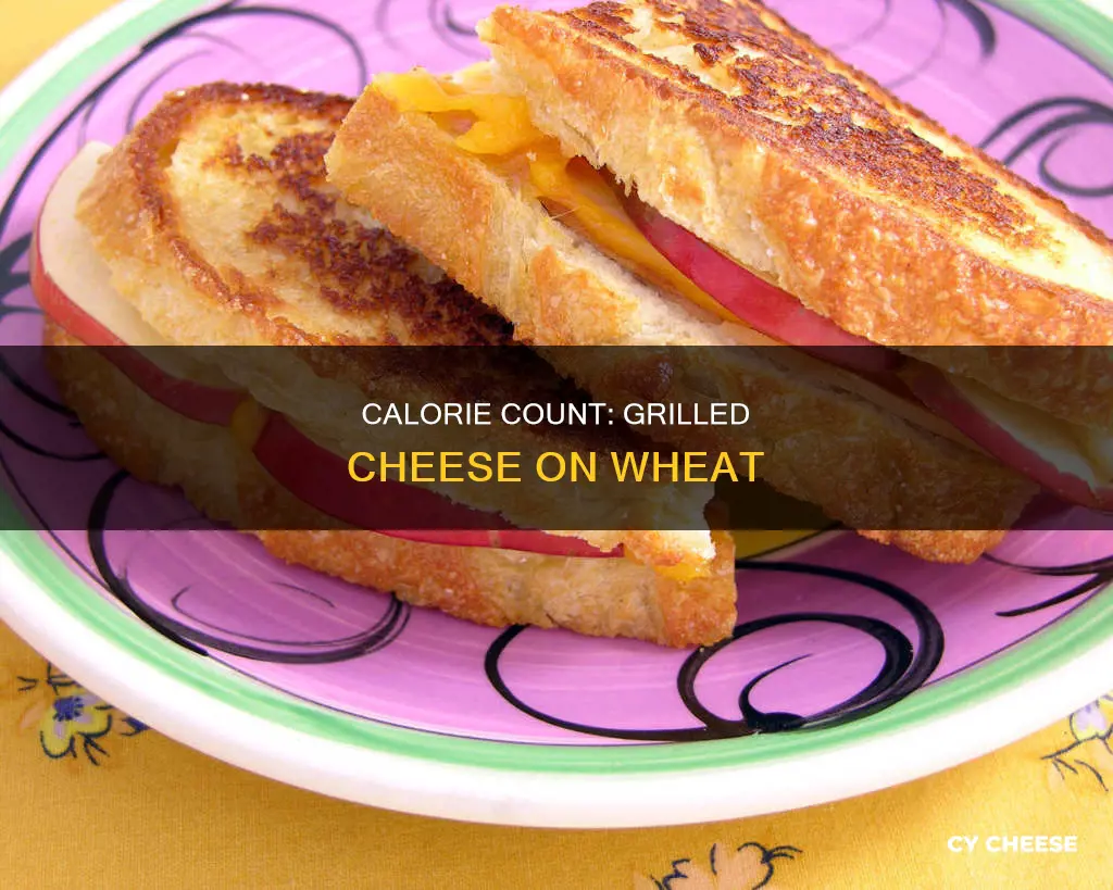how many calories in grilled cheese on wheat