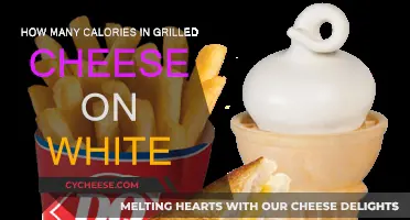 Calorie Count for a Classic Grilled Cheese on White Bread