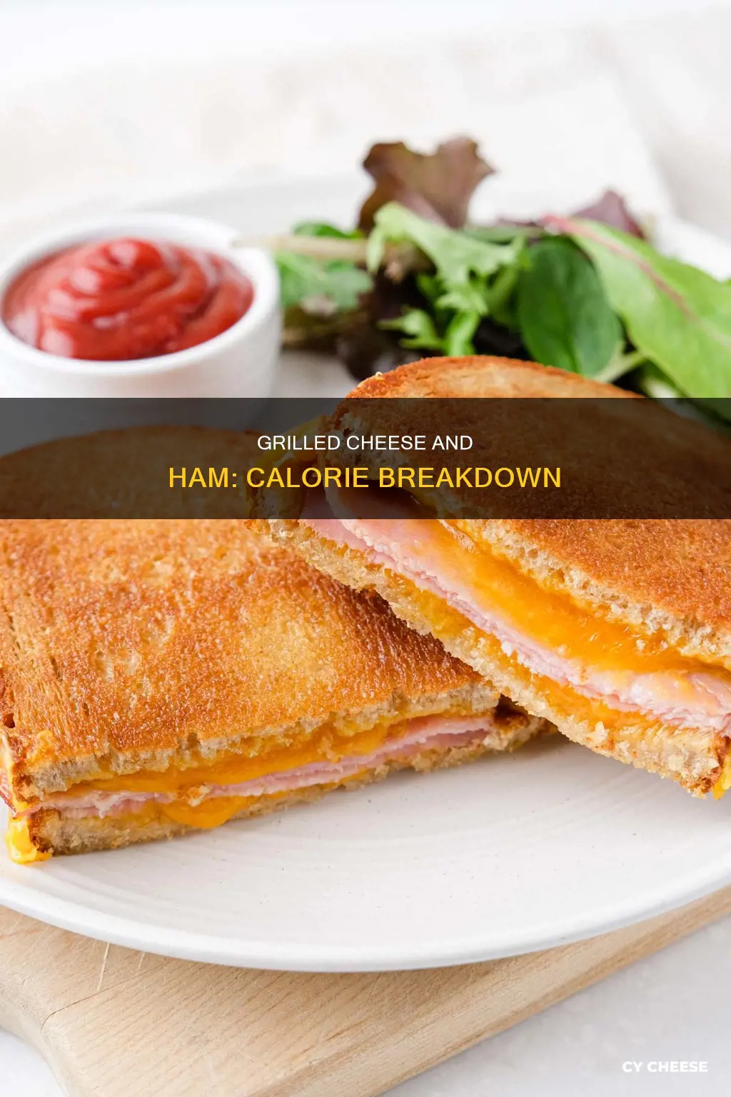 how many calories in grilled cheese with ham
