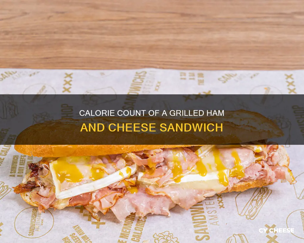 how many calories in grilled ham and cheese sandwhich