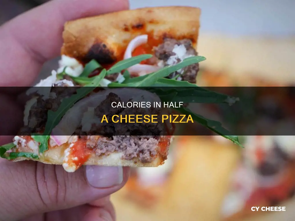 how many calories in half a cheese and tomato pizza
