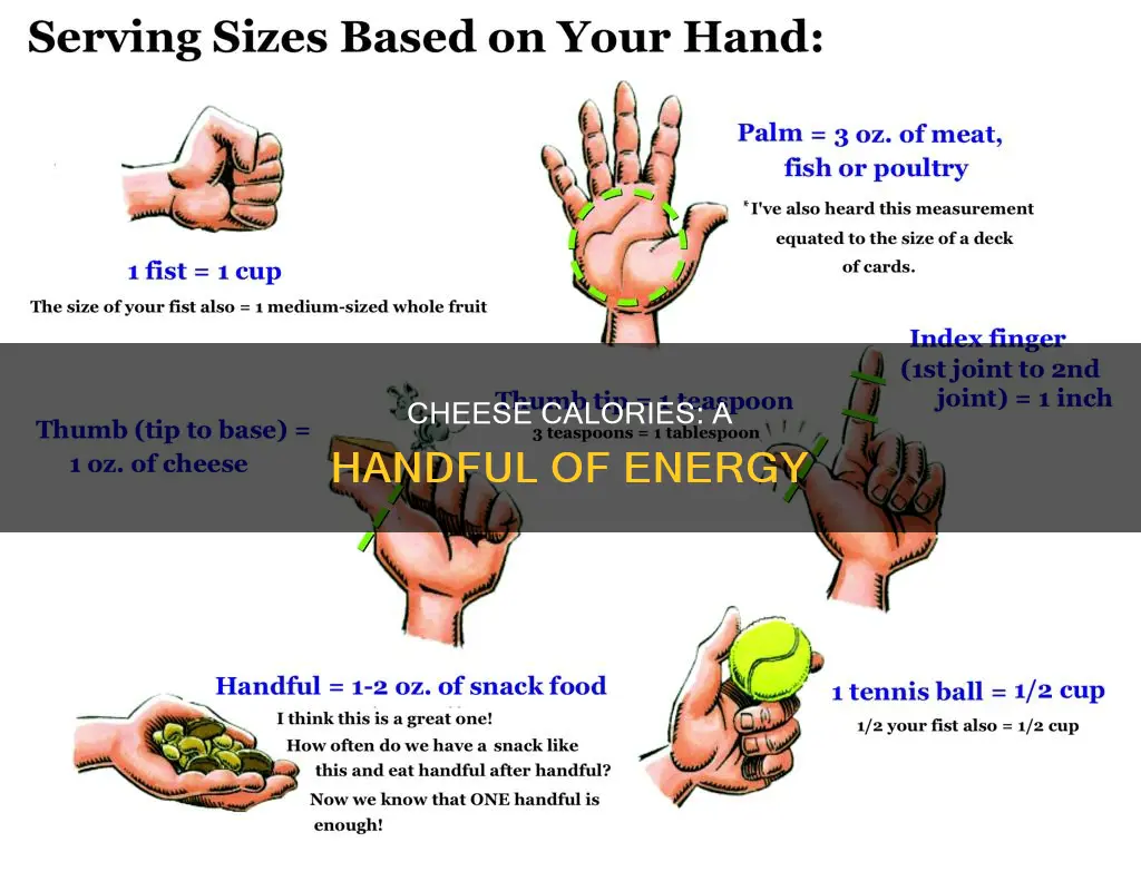 how many calories in handful of cheese