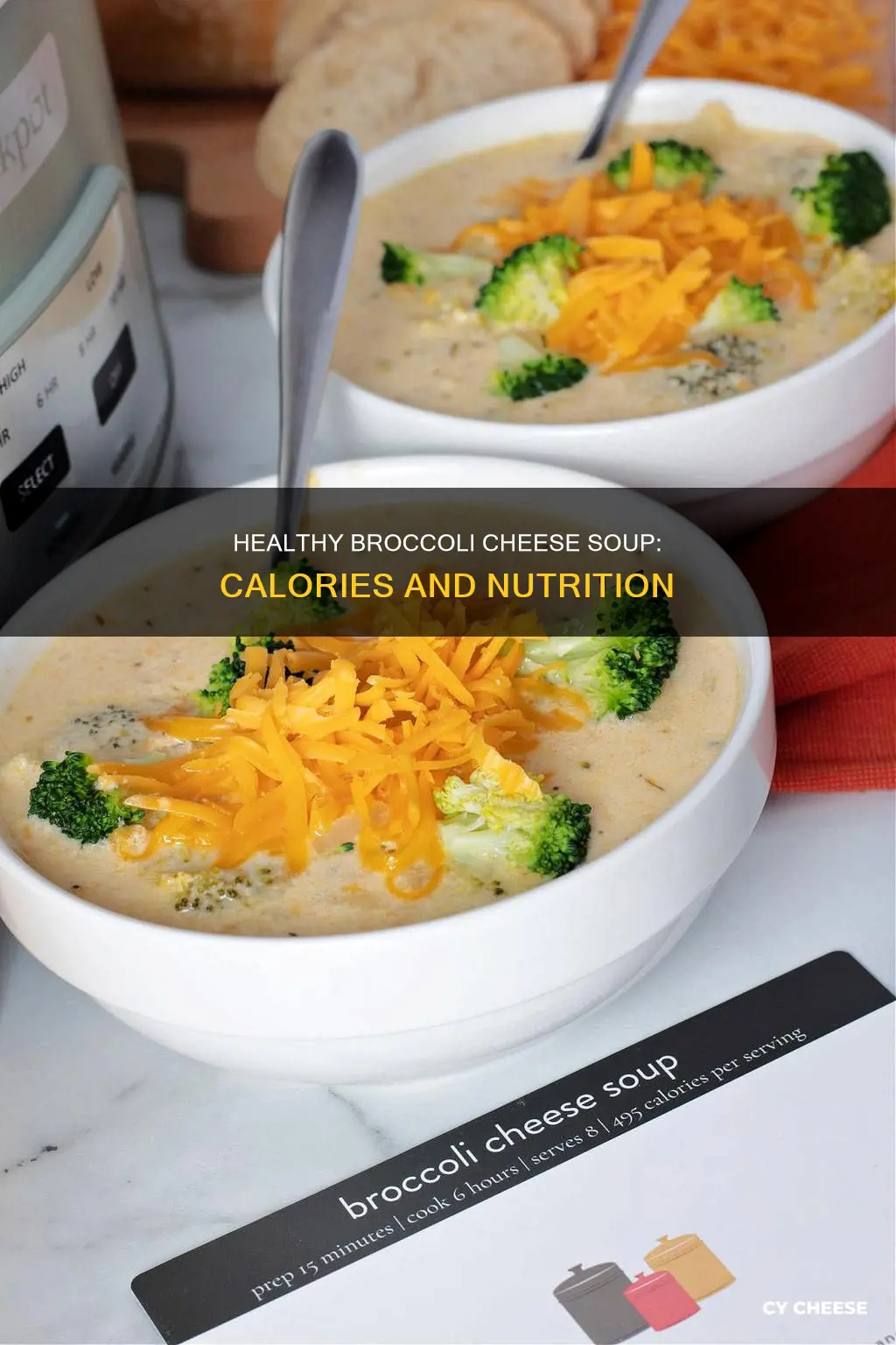 how many calories in homemade broccoli cheese soup