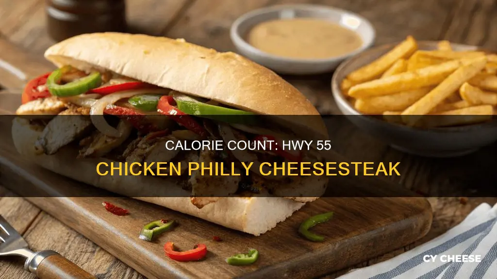 how many calories in hwy 55 chicken philly cheese steak