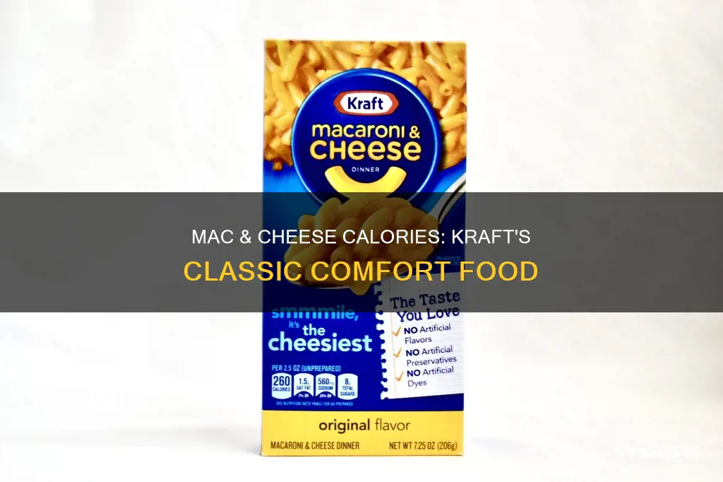 how many calories in kraft macaroni and cheese dinner