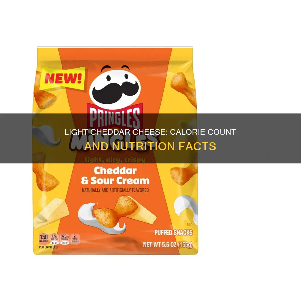 how many calories in light cheddar cheese