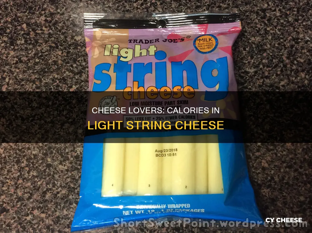 how many calories in light string cheese