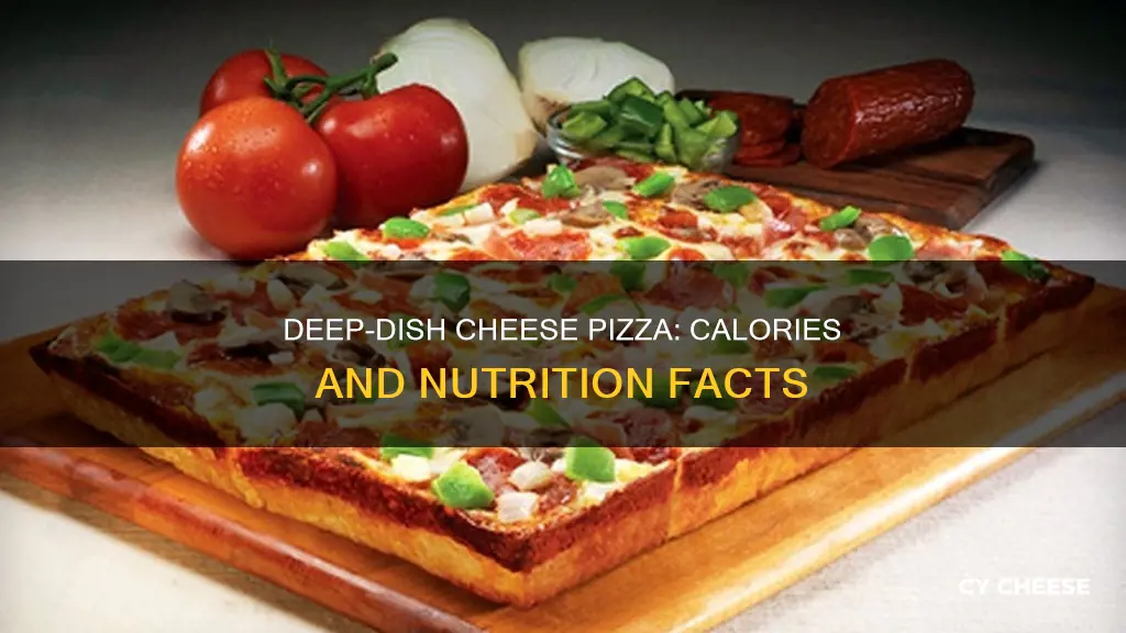 how many calories in little caesars deep dish cheese pizza