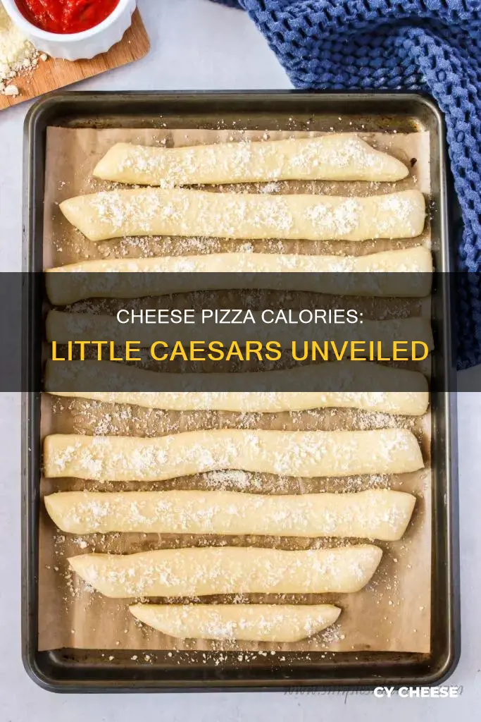 how many calories in little ceasars cheese pizza