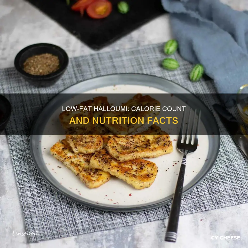 how many calories in low fat halloumi cheese