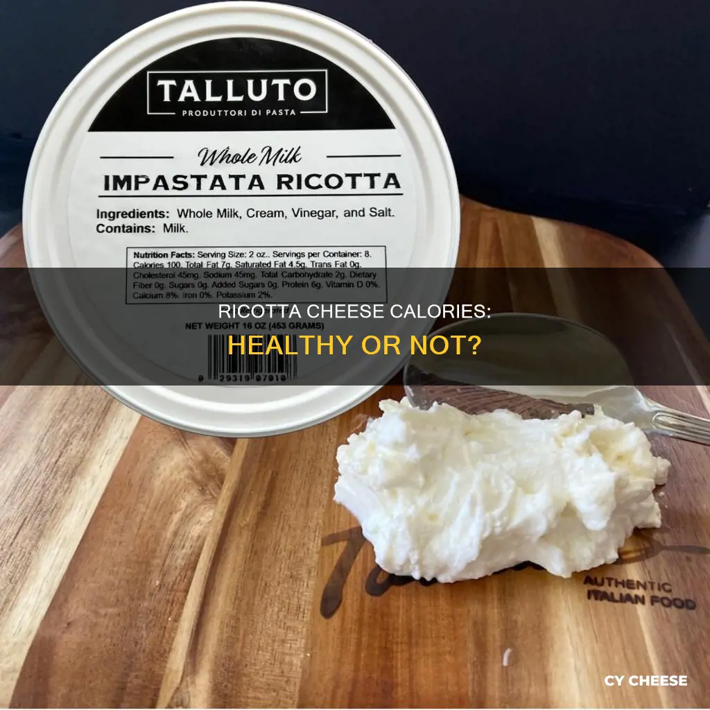how many calories in low fat ricotta cheese