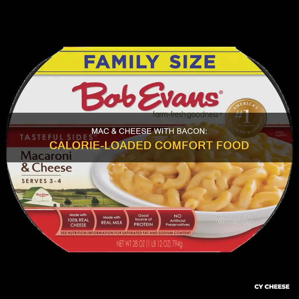 how many calories in macaroni and cheese with bacon