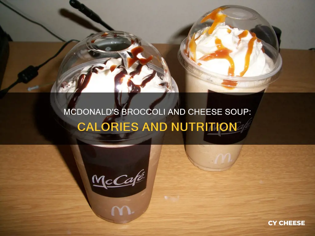 how many calories in mcdonalds broccoli and cheese soup