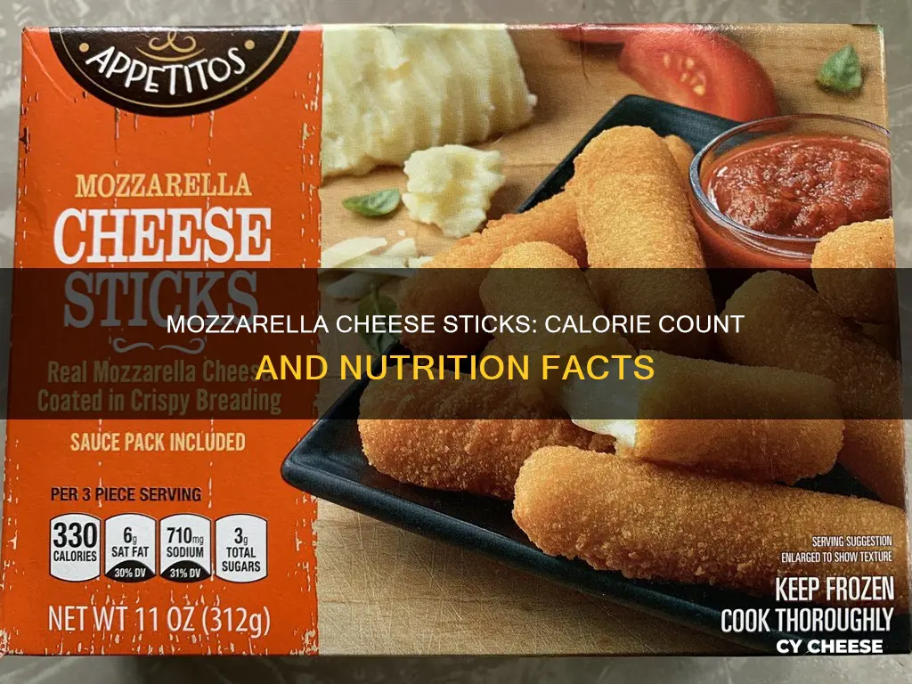 how many calories in mozzarella cheese stick