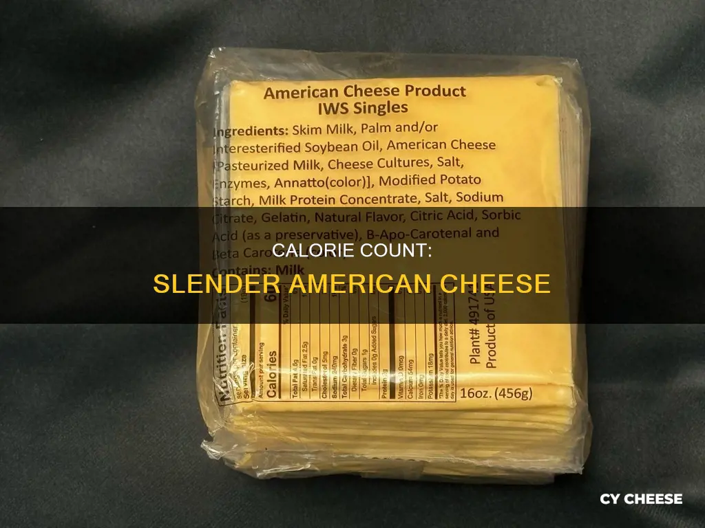 how many calories in naturally slender american cheese