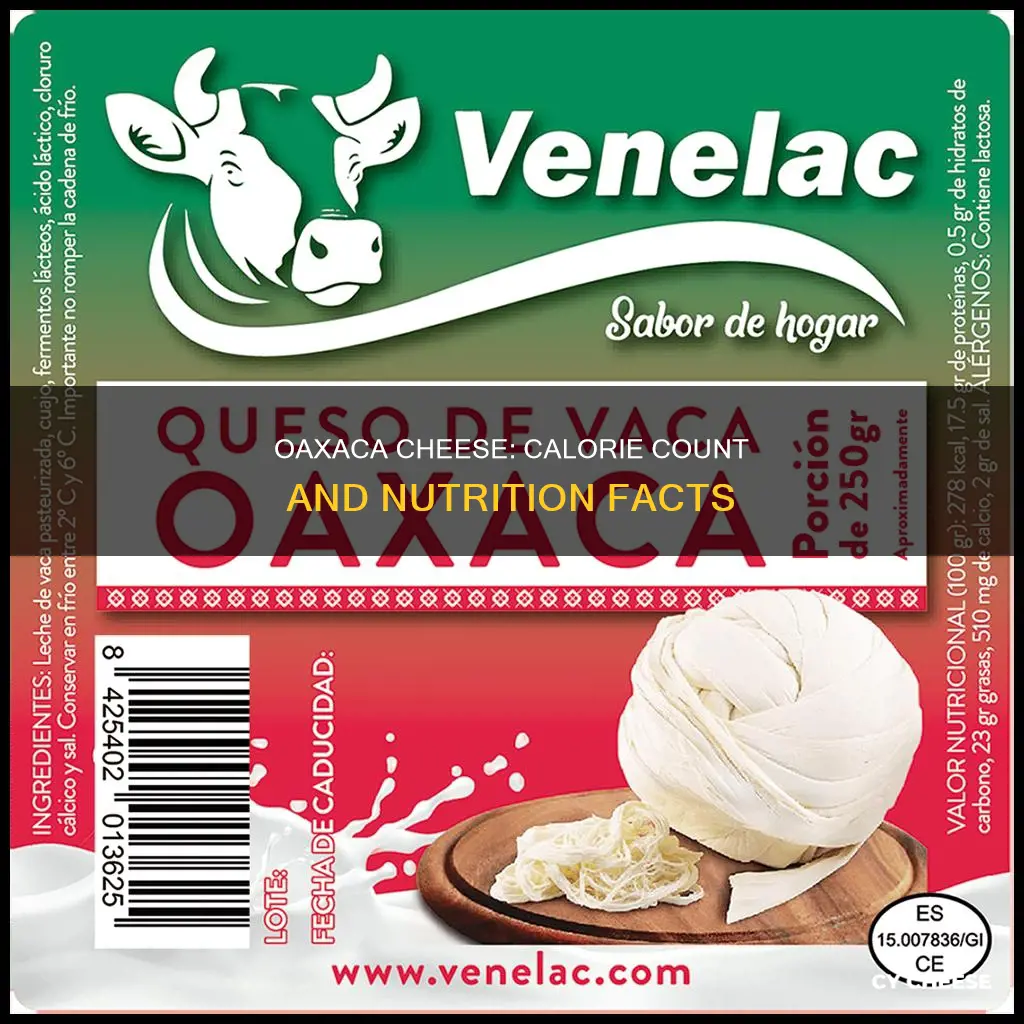 how many calories in oaxaca cheese