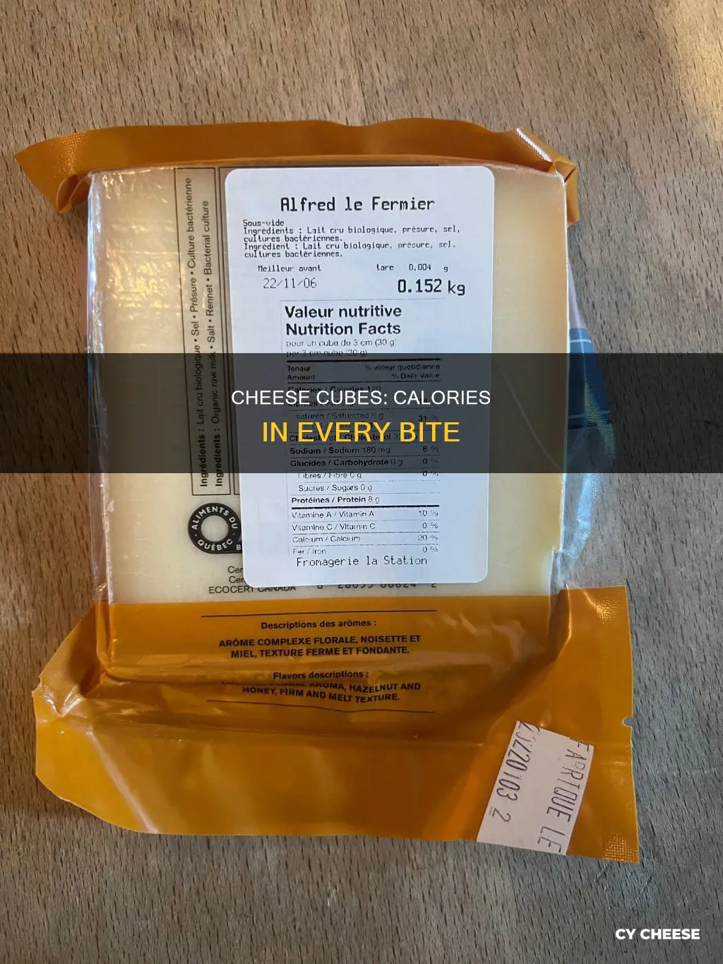 how many calories in one amul cheese cube