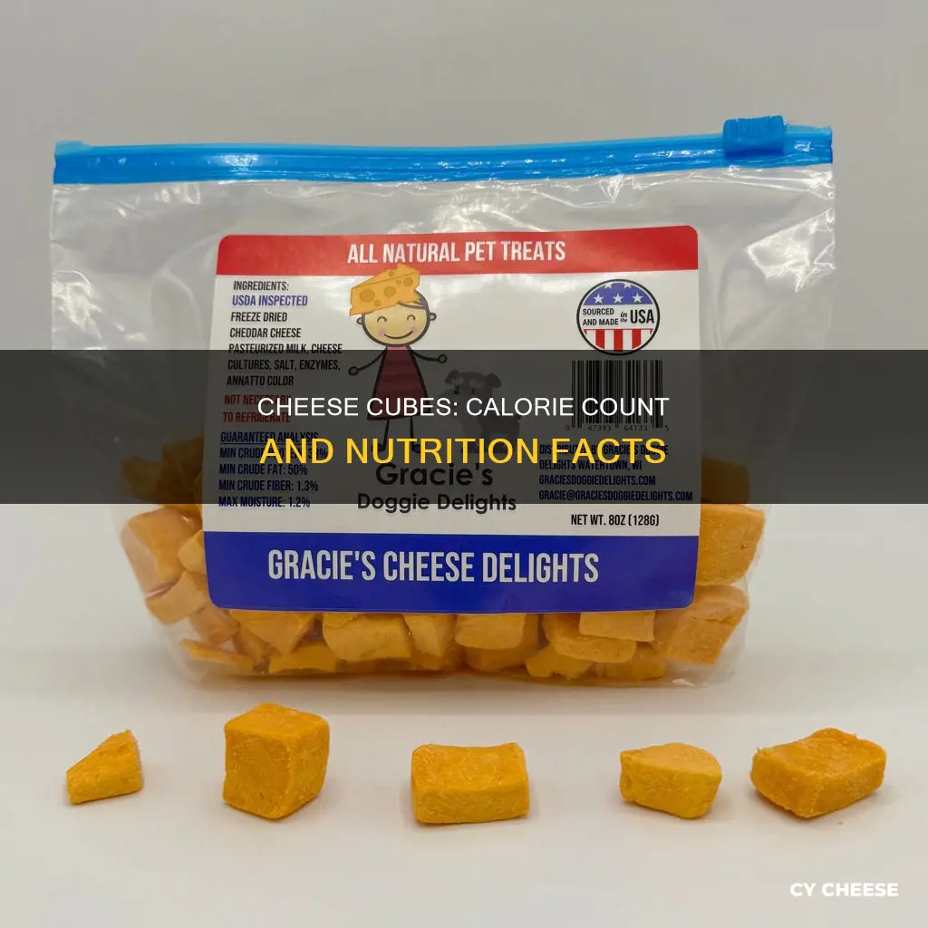 how many calories in one cheese cube