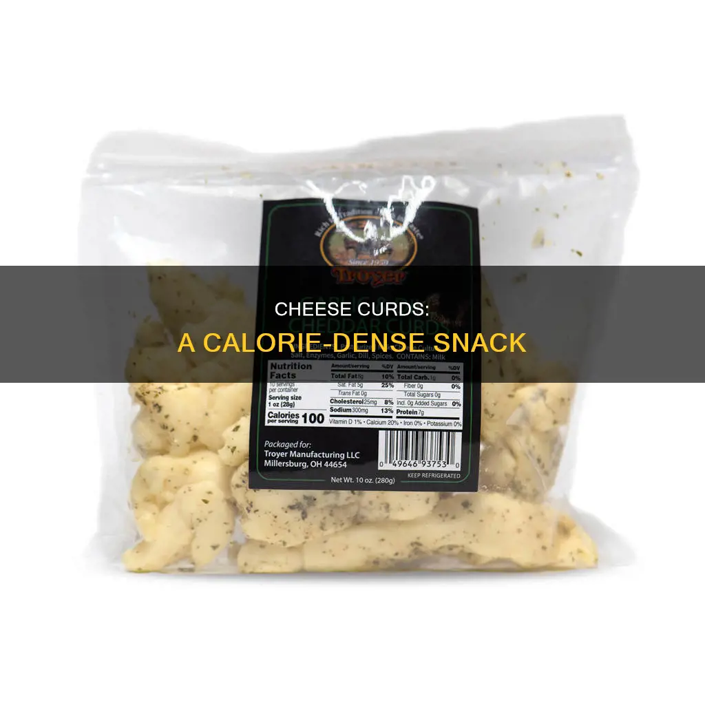 how many calories in one cheese curd