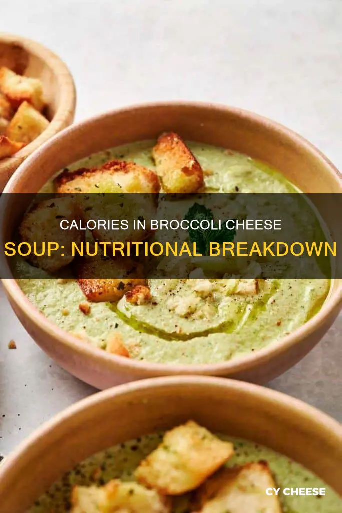 how many calories in one cup of broccoli cheese soup