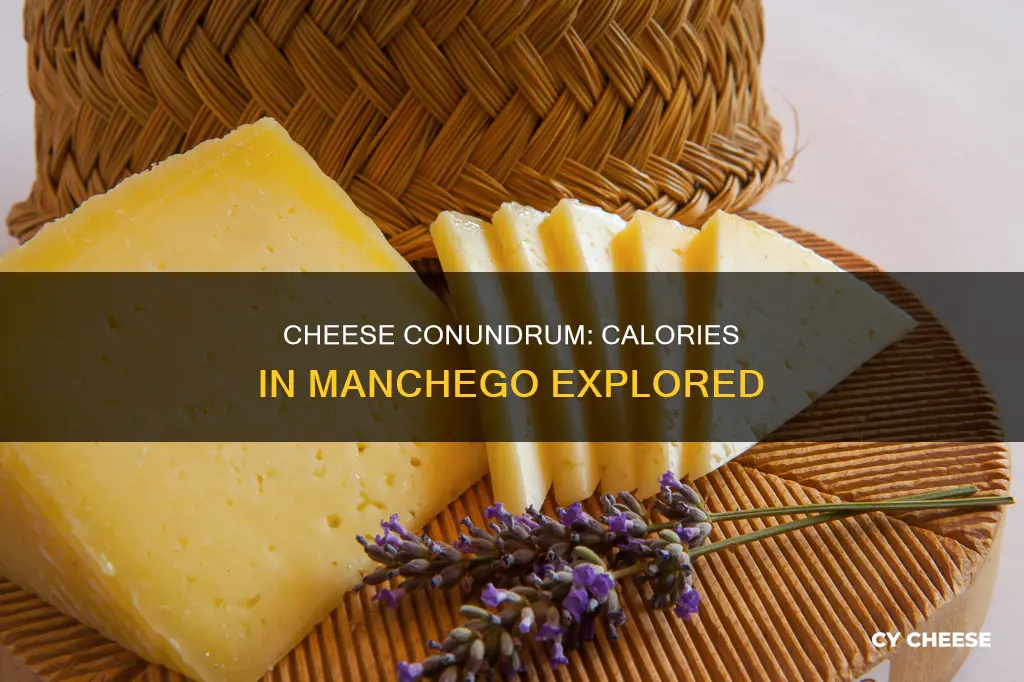 how many calories in one ounce of manchego cheese