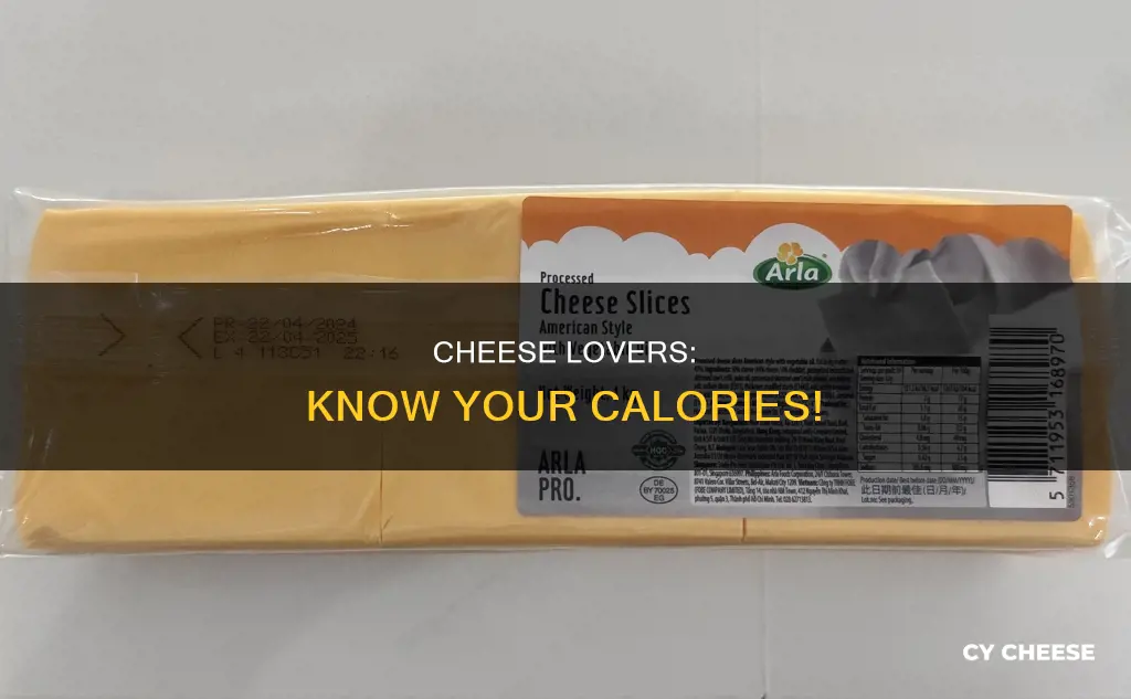 how many calories in one slice of processed cheese