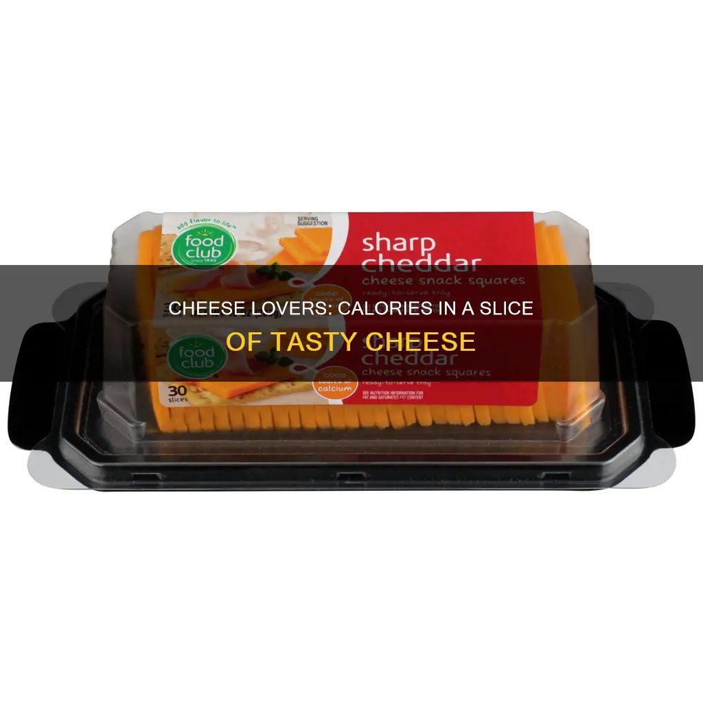 how many calories in one slice of tasty cheese