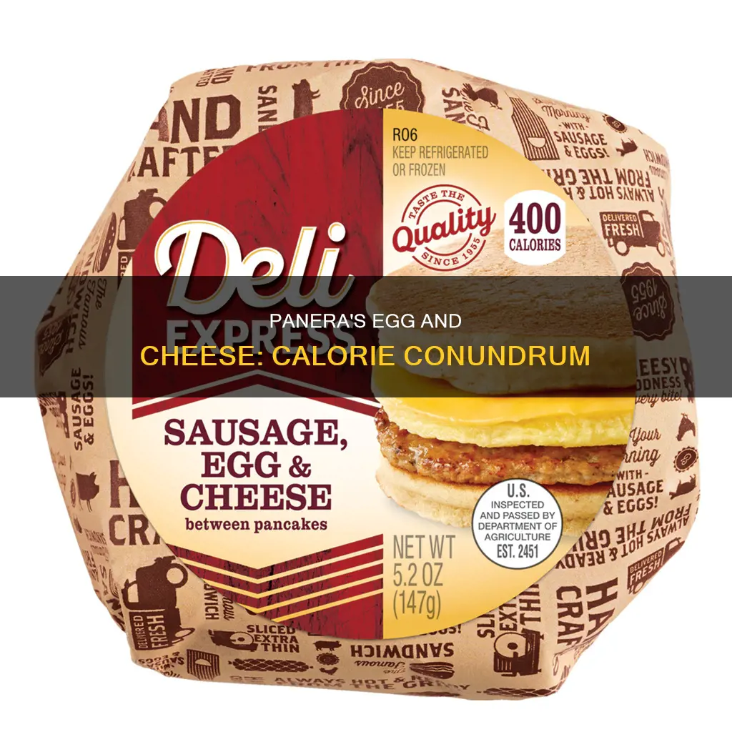 how many calories in panera egg and cheese sandwich