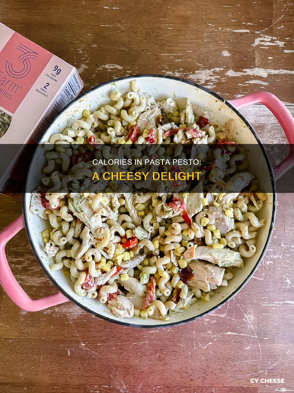 how many calories in pasta pesto and cheese