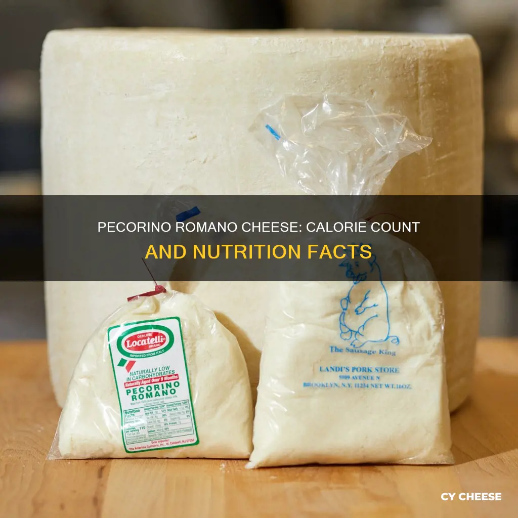 how many calories in pecorino romano cheese