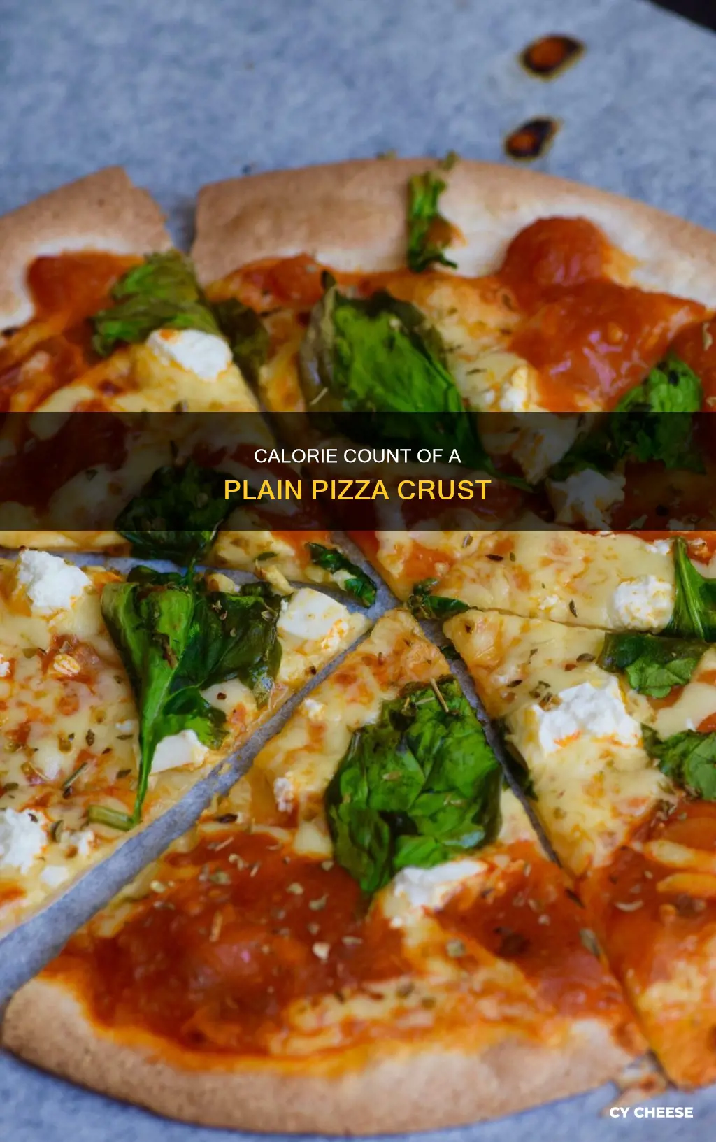 how many calories in pizza with no cheese or toppings