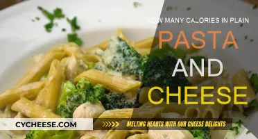 Plain Pasta and Cheese: Calorie Count
