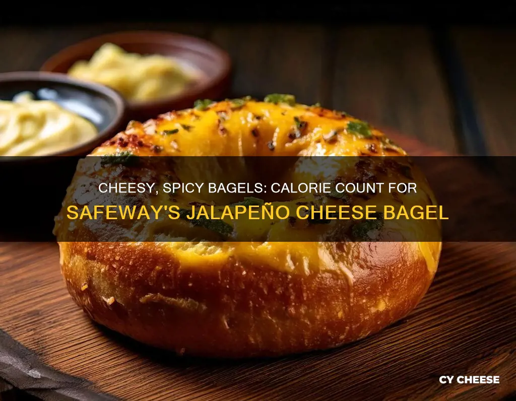 how many calories in safeway jalapeno cheese bagel