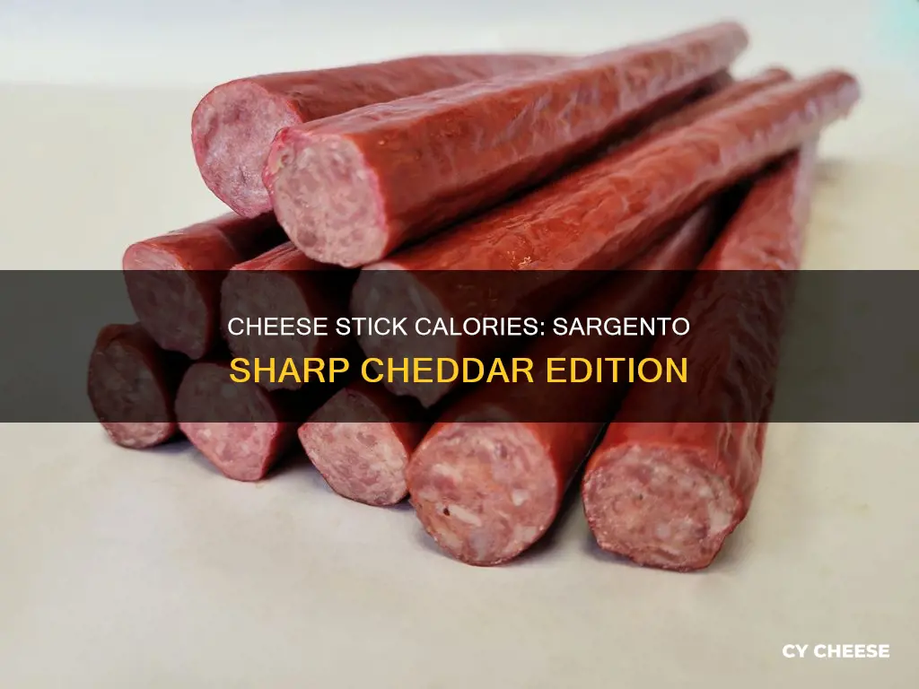 how many calories in sargento sharp cheddar cheese stick