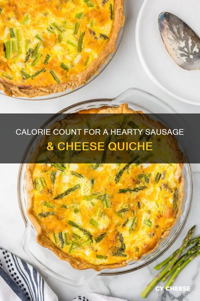 how many calories in sausage and cheese quiche