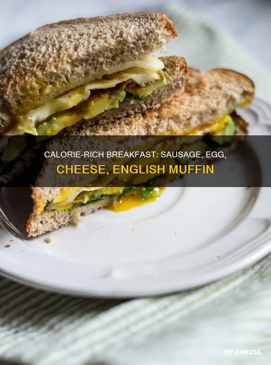 how many calories in sausage egg & cheese english muffin