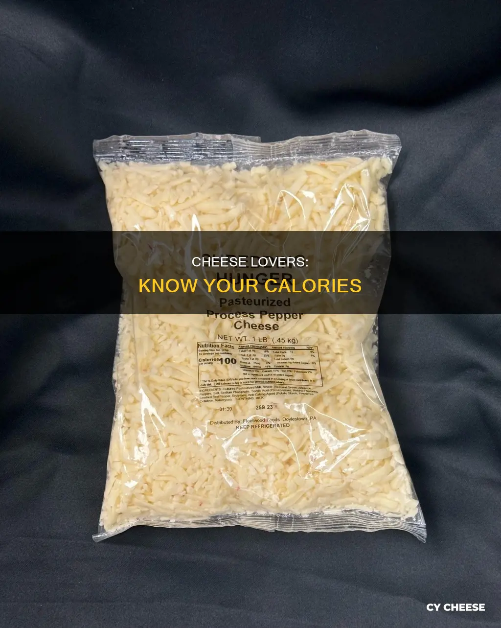 how many calories in shredsed cheese